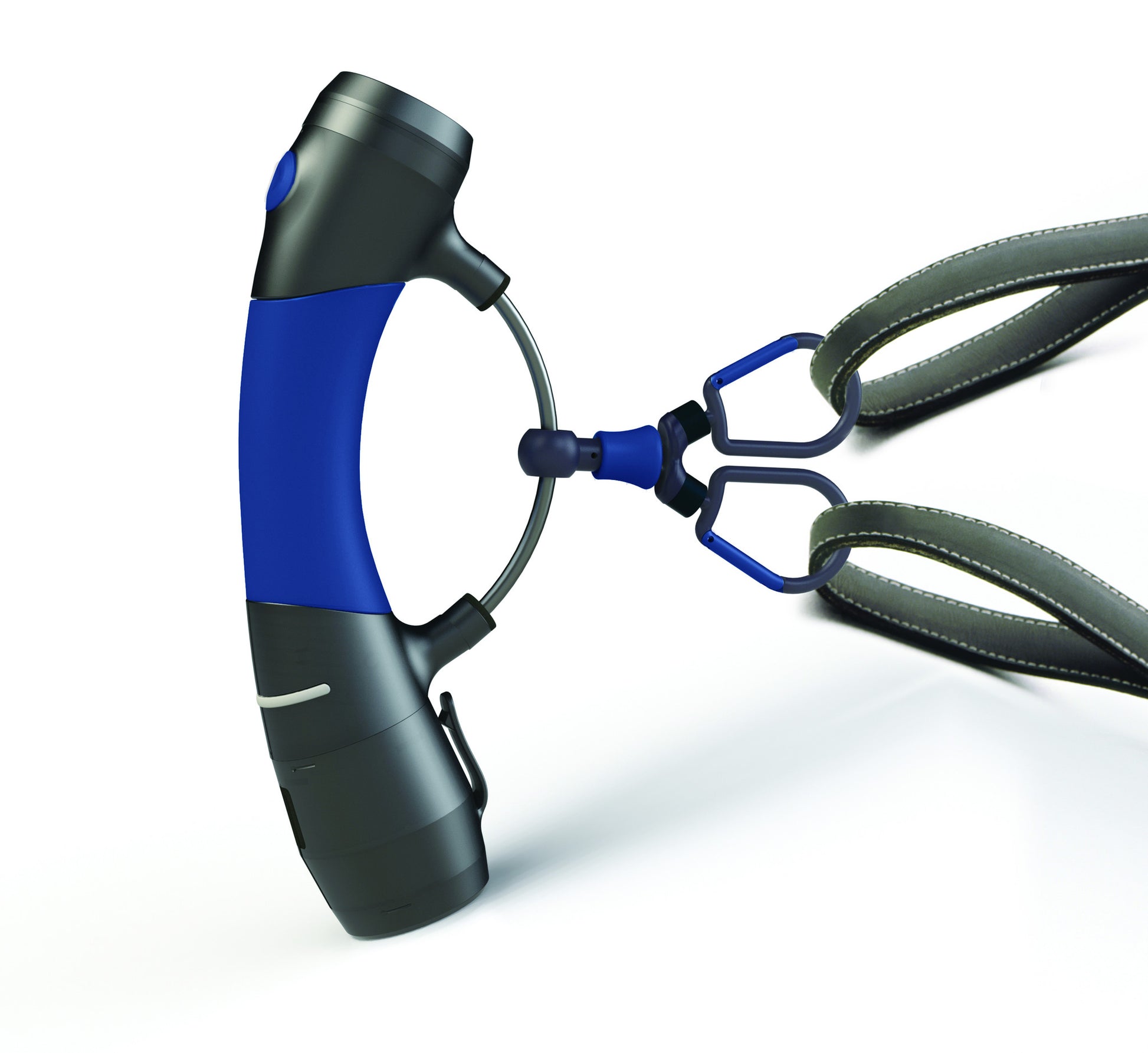 dog leash holder system, i'm gismo, dog walking gear, dual carabiner, dual leash, tangle free, walking two dogs